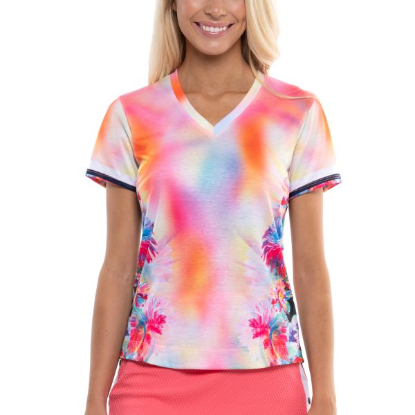 Lucky In Love Techno Tropic Short Sleeve Women's Top 